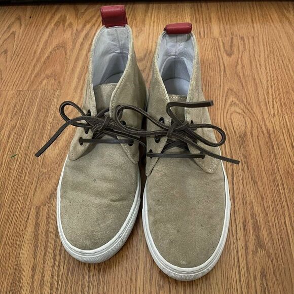 Del Toro Italy made women Chukka Sneakers Suede leather Beige size 6 - Picture 2 of 10